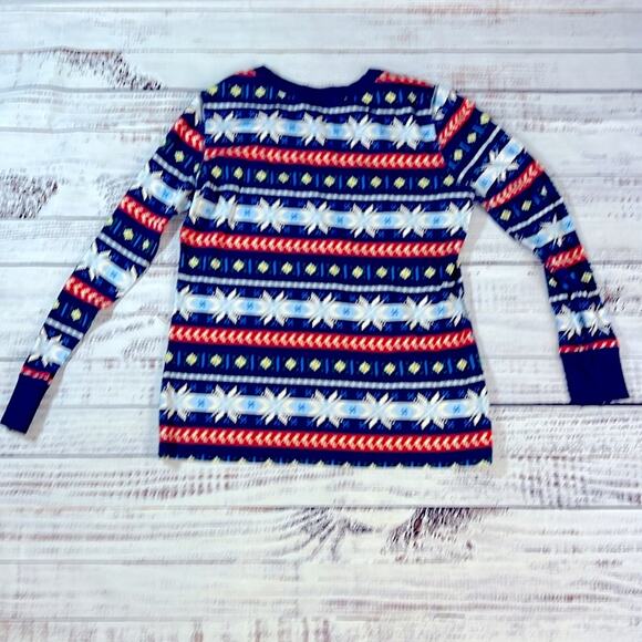 Hanna Andersson Colorful Snowflake Patterned Long Sleeve Pajama Top-size Large - Picture 3 of 5